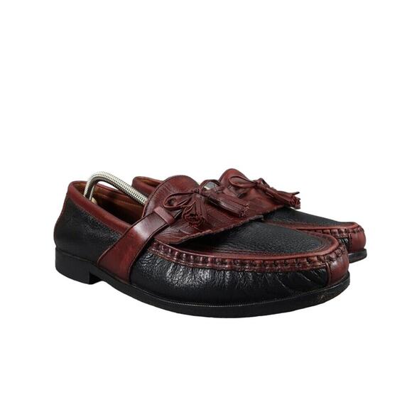 Johnston & Murphy Shoes Mens 10 Loafers Tassel Fringe Moccasin Leather Classic main image 11